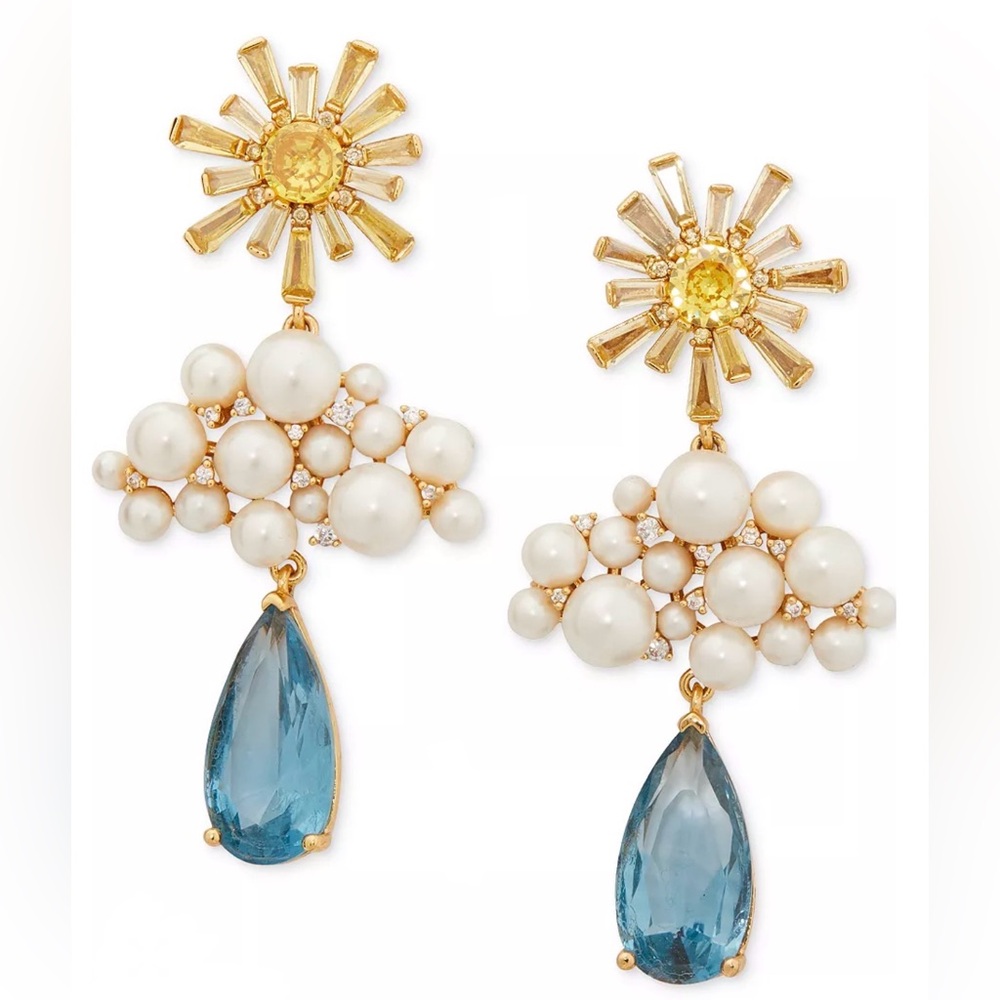 KATE SPADE NWT Rain or Shine Cloud Teardrop Earrings